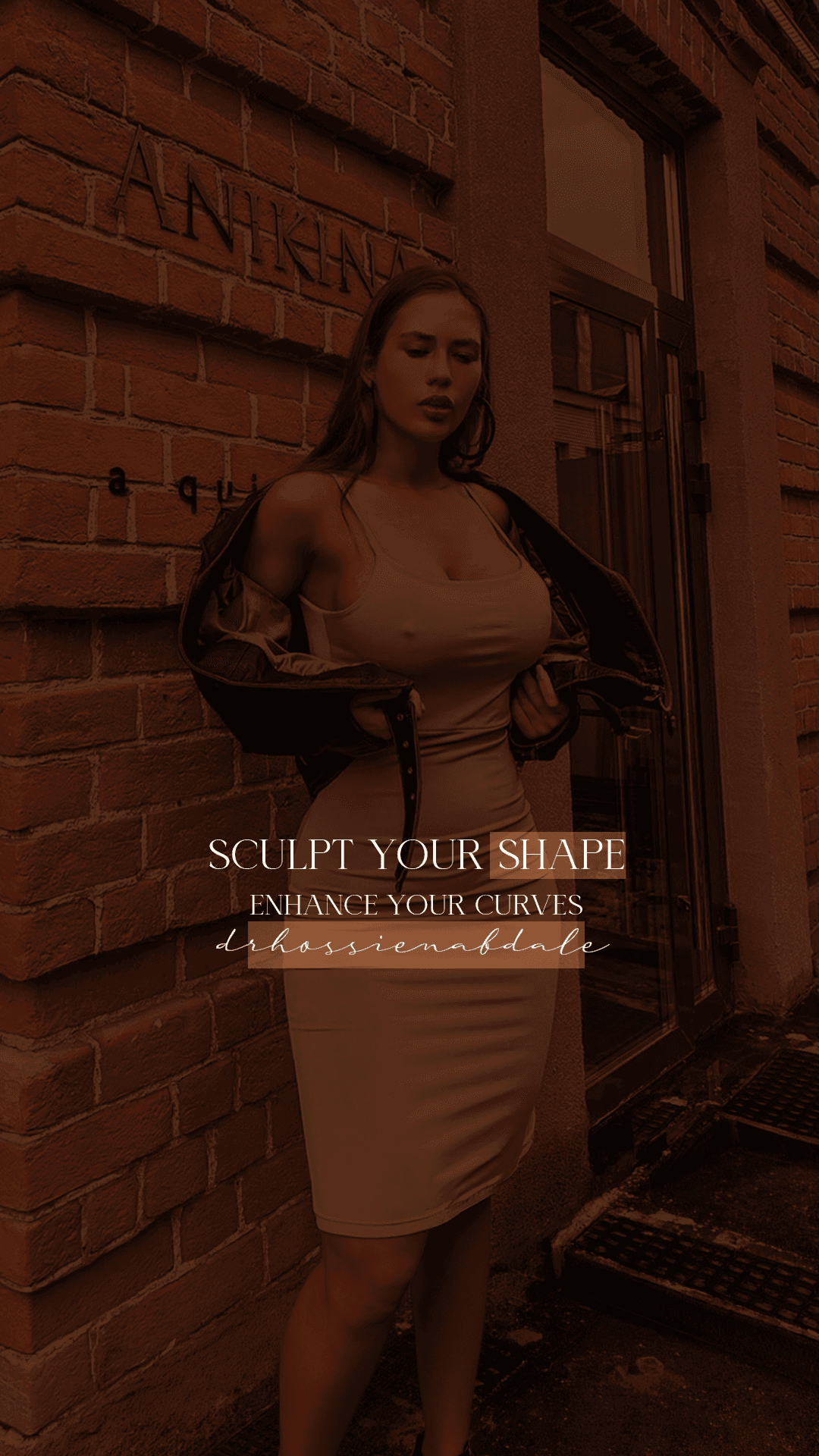 Woman in a fitted dress — sculpt your shape